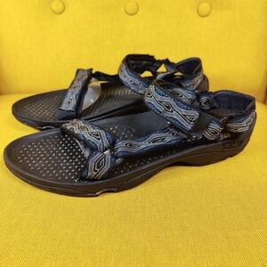 Teva Hurricane XLT 2 Black Gray Blue Hiking Sandals Strap Shoes Men's Size 11